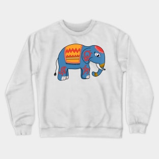 A Colorful Elephant Crewneck Sweatshirt